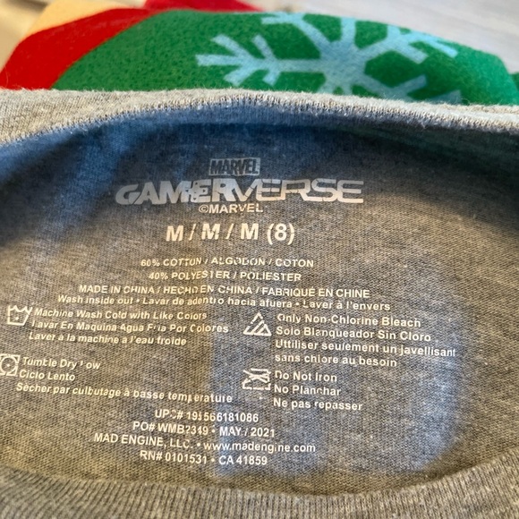 Gamerverse Spider-Man T-Shirt Medium 8 Gray Short Sleeve NEW - Picture 3 of 4